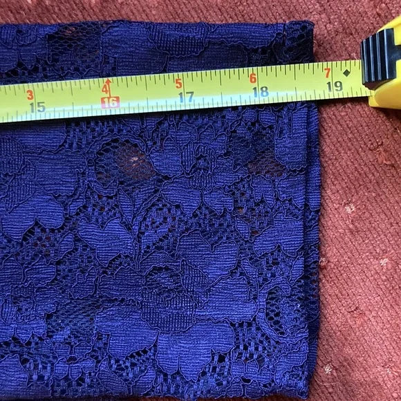 French Connection Navy Blue Lace Dress - Picture 15 of 15